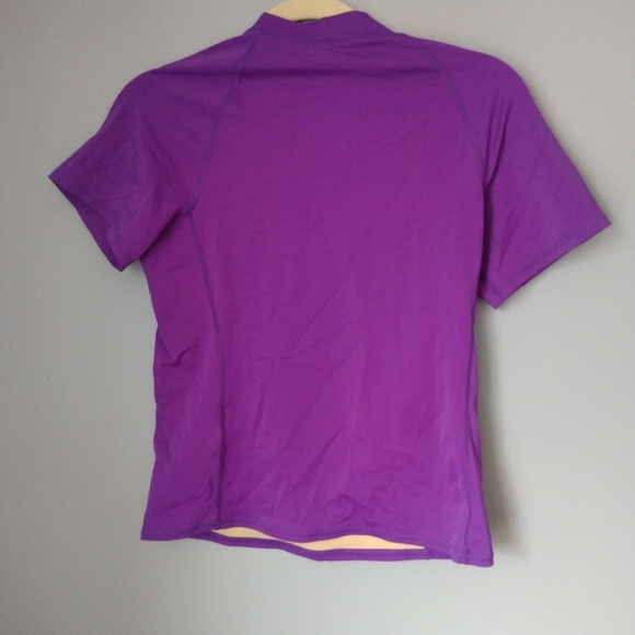 Purple Swim Surf Shirt Rash Guard, Swimwear Short Long Sleeve Children Child Kid - Picture 2 of 4